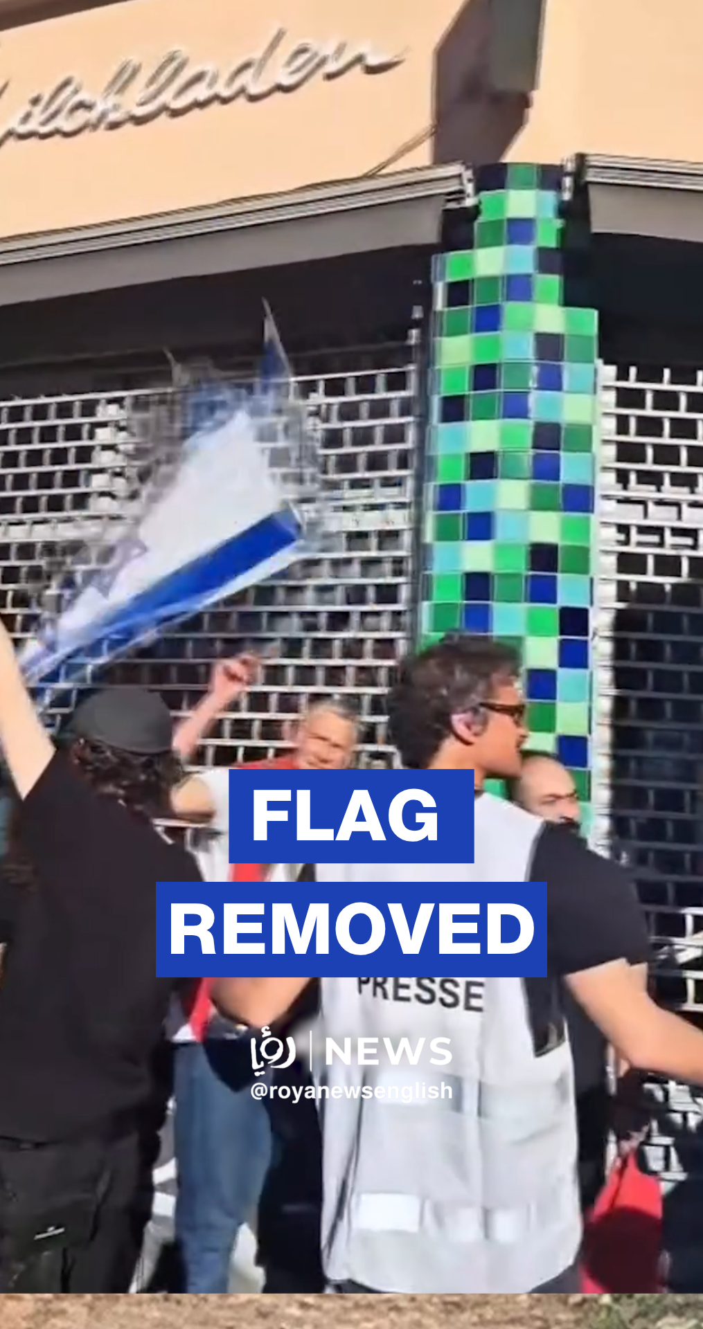 ‘Israeli’ flag snatched at Berlin protest