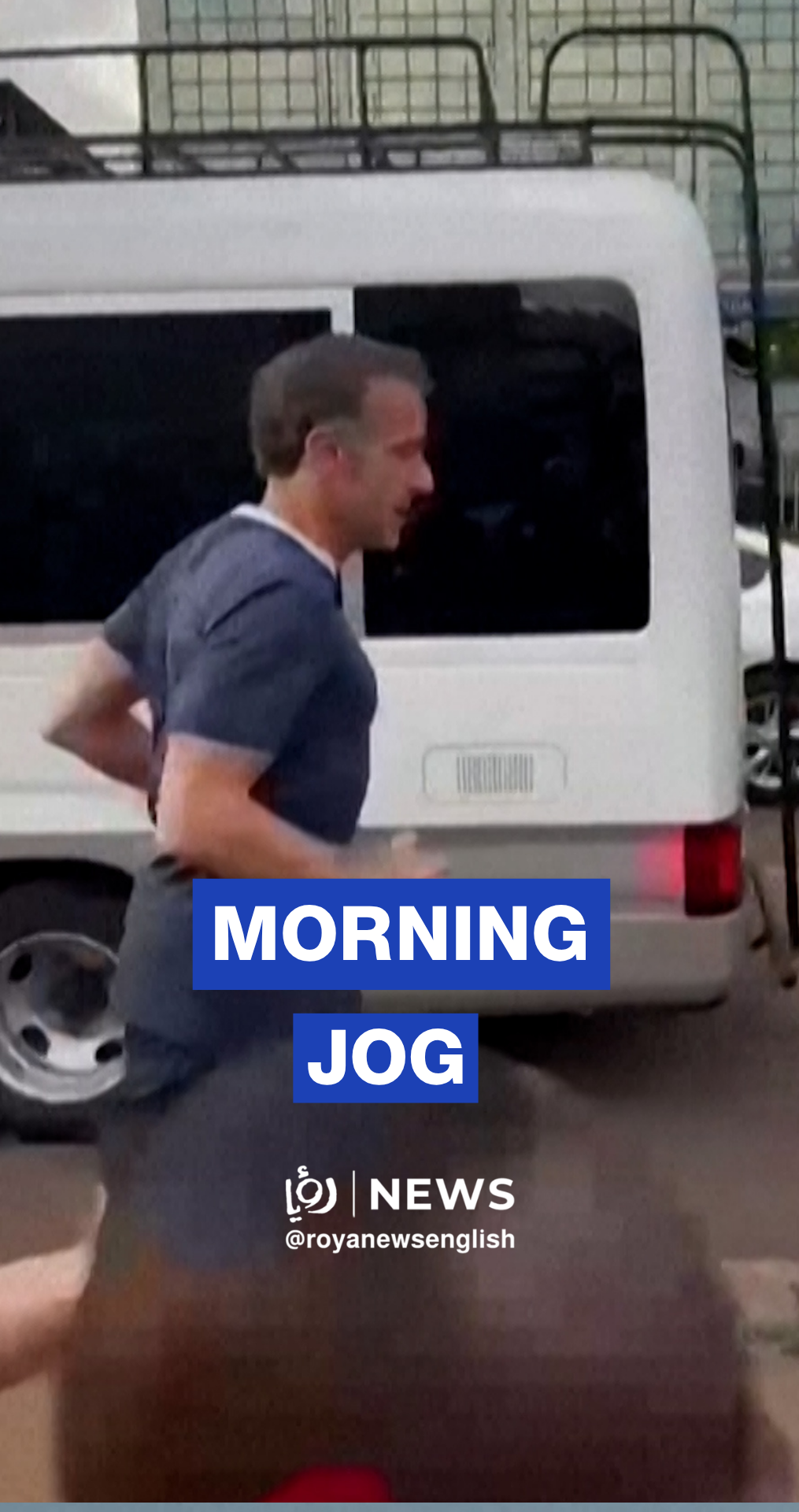 Macron goes for a jog in Nairobi