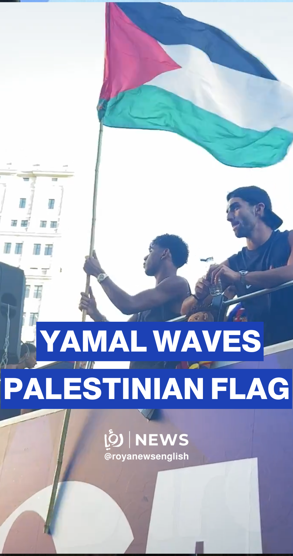 Lamine Yamal Waves Palestinian Flag