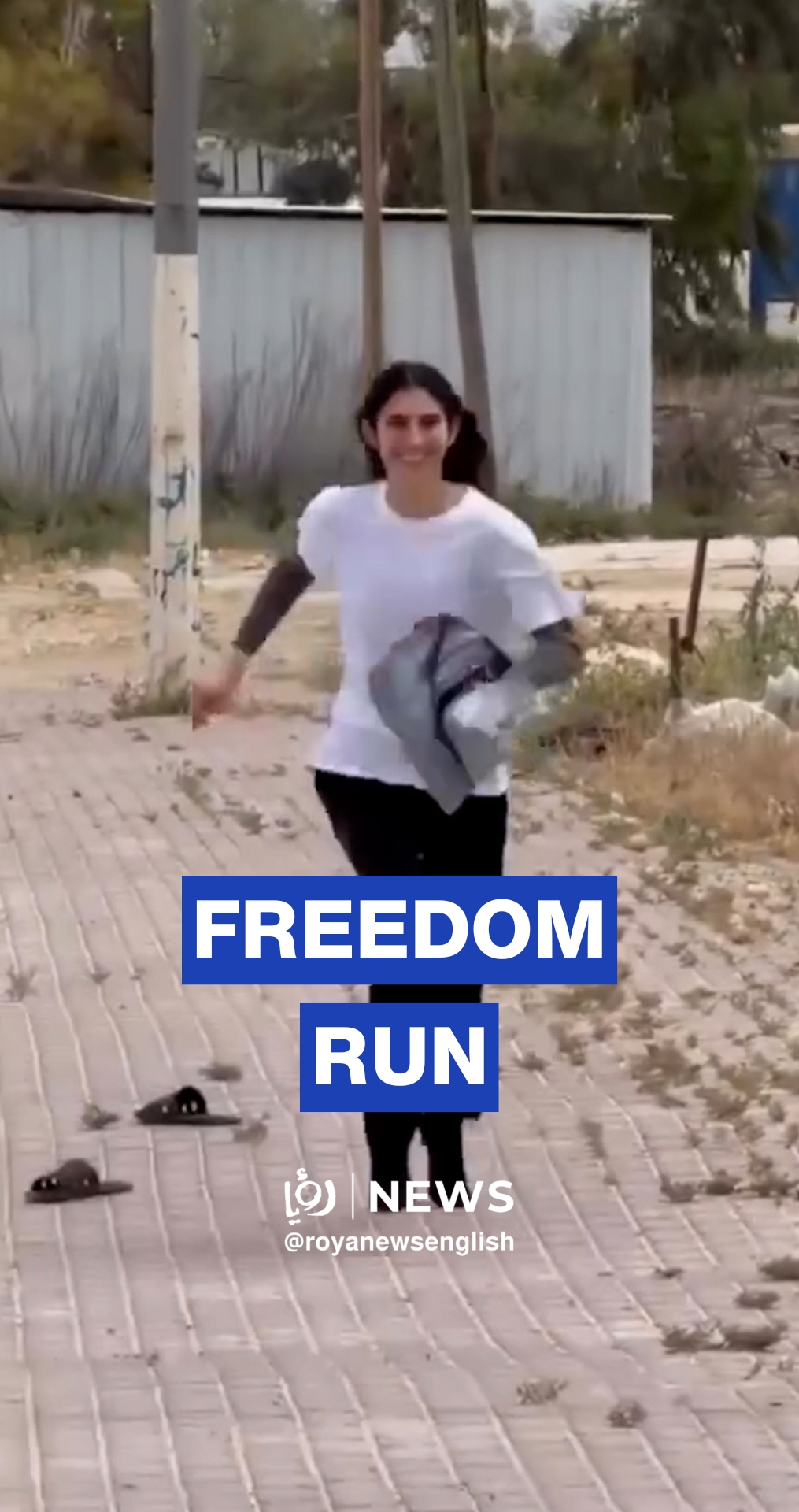 Freed prisoner Layan Nasser removes prison shoes, embraces freedom