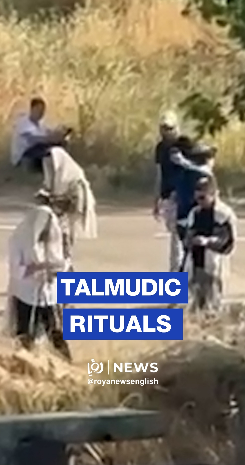'Israeli' settlers perform Talmudic rituals near Sinjil, north of Ramallah