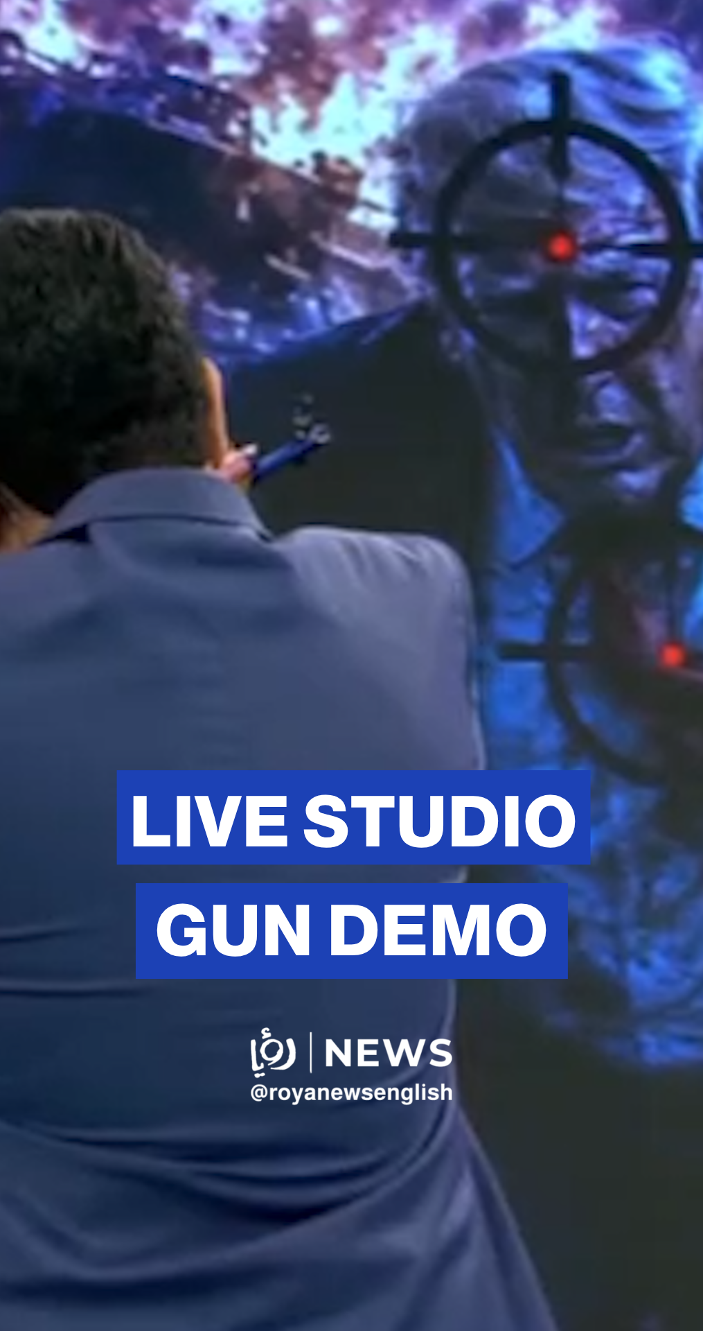 Iranian TV presenter fires rifle live on air