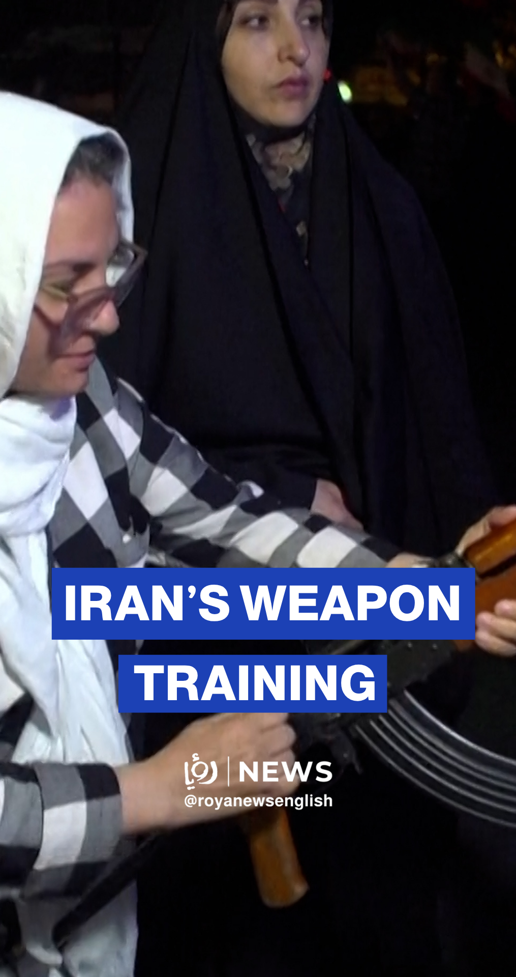 Iranians take part in basic weapons training