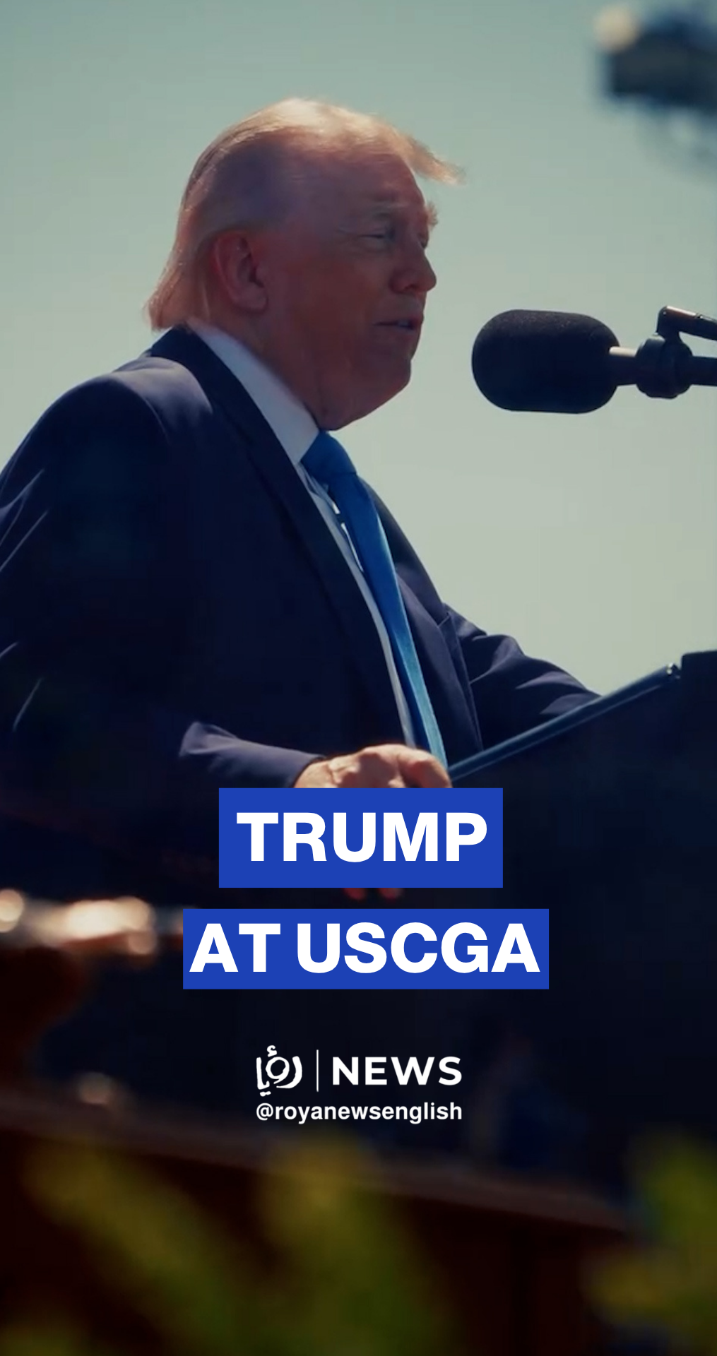 Trump addresses the145th US Coast Guard Academy graduation