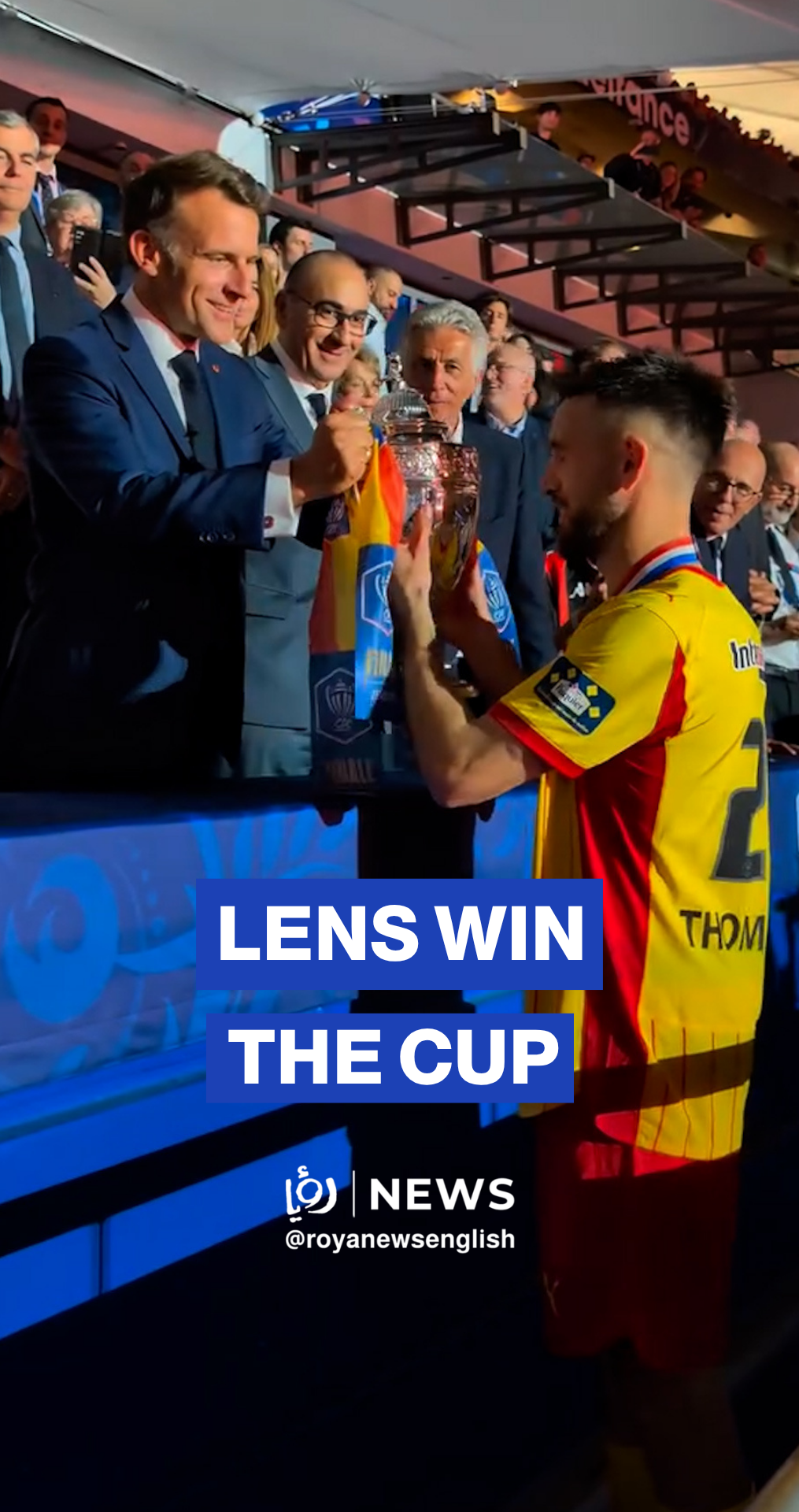 Macron congratulates Lens after French Cup triumph
