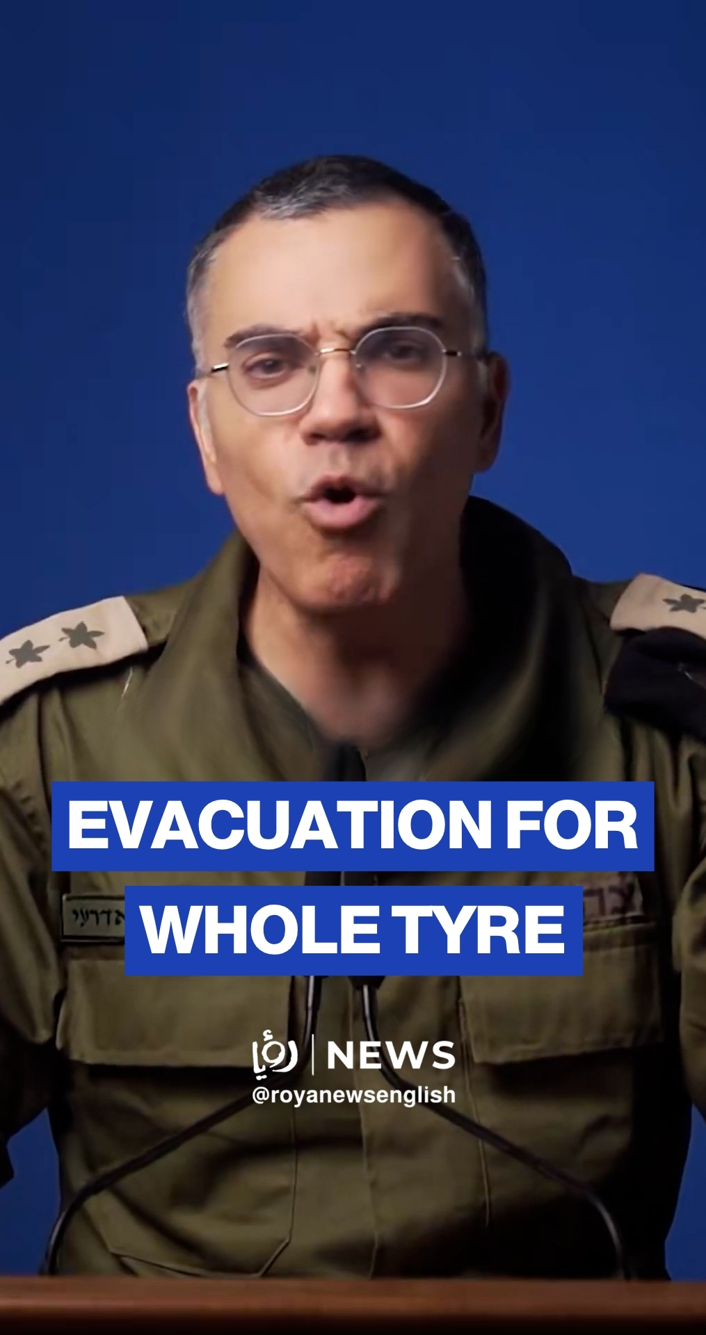 'Israel' orders mass evacuation for whole Tyre city