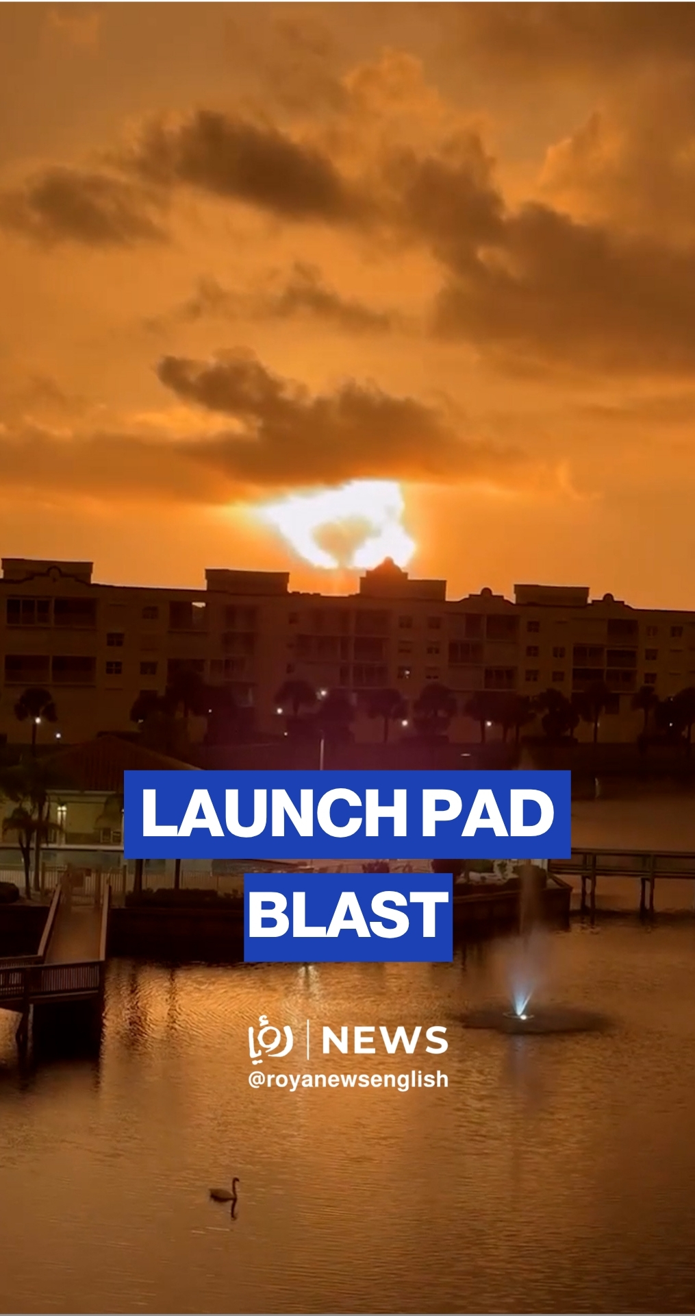 Fireball erupts over Florida after rocket explodes on launch pad