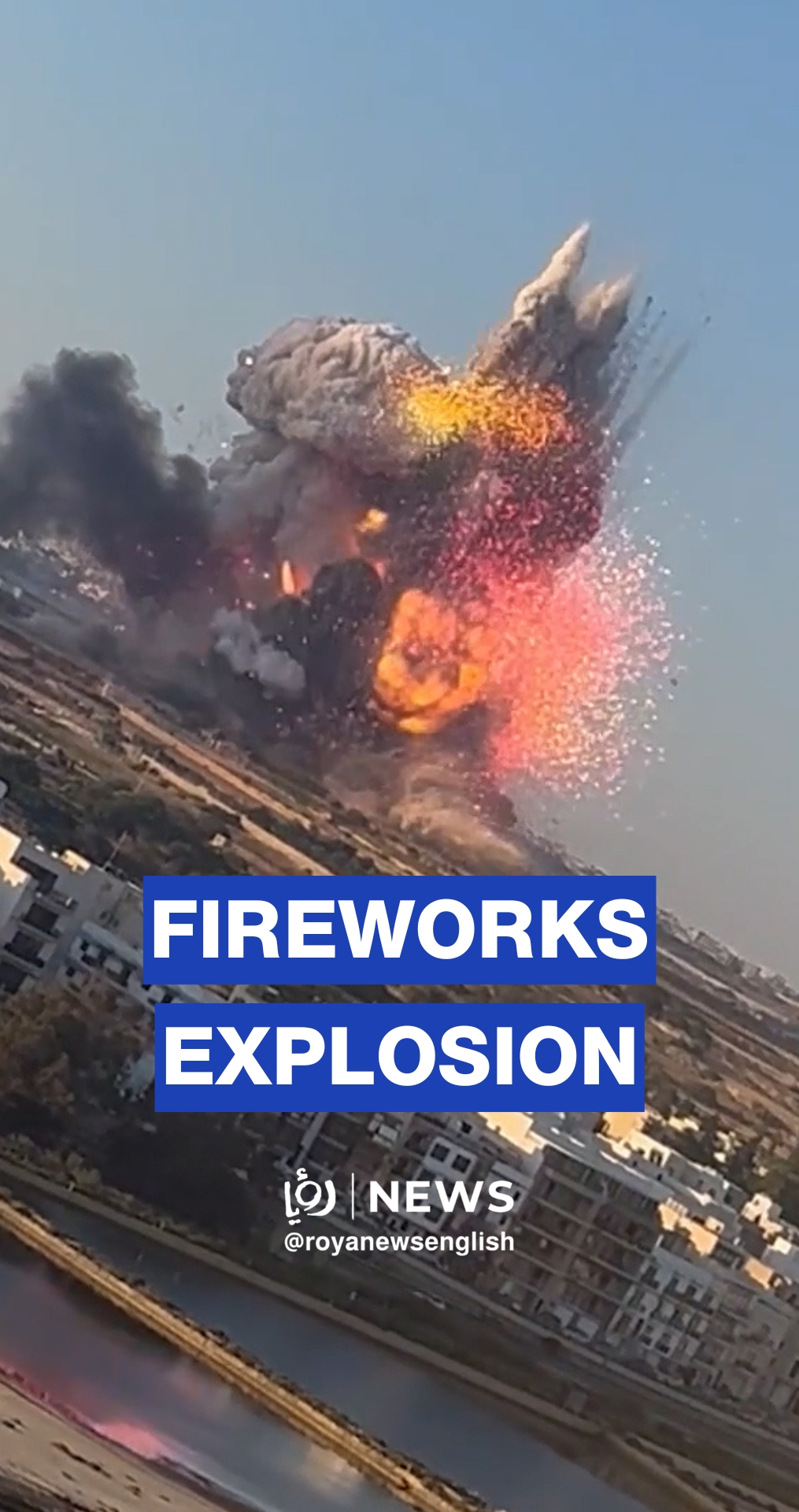 Crazy explosion at fireworks factory in Malta