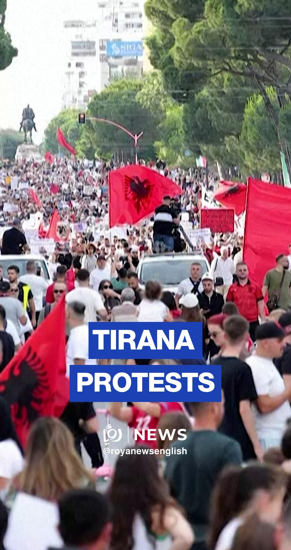 Thousands protest in Tirana against Trump family-linked tourism project