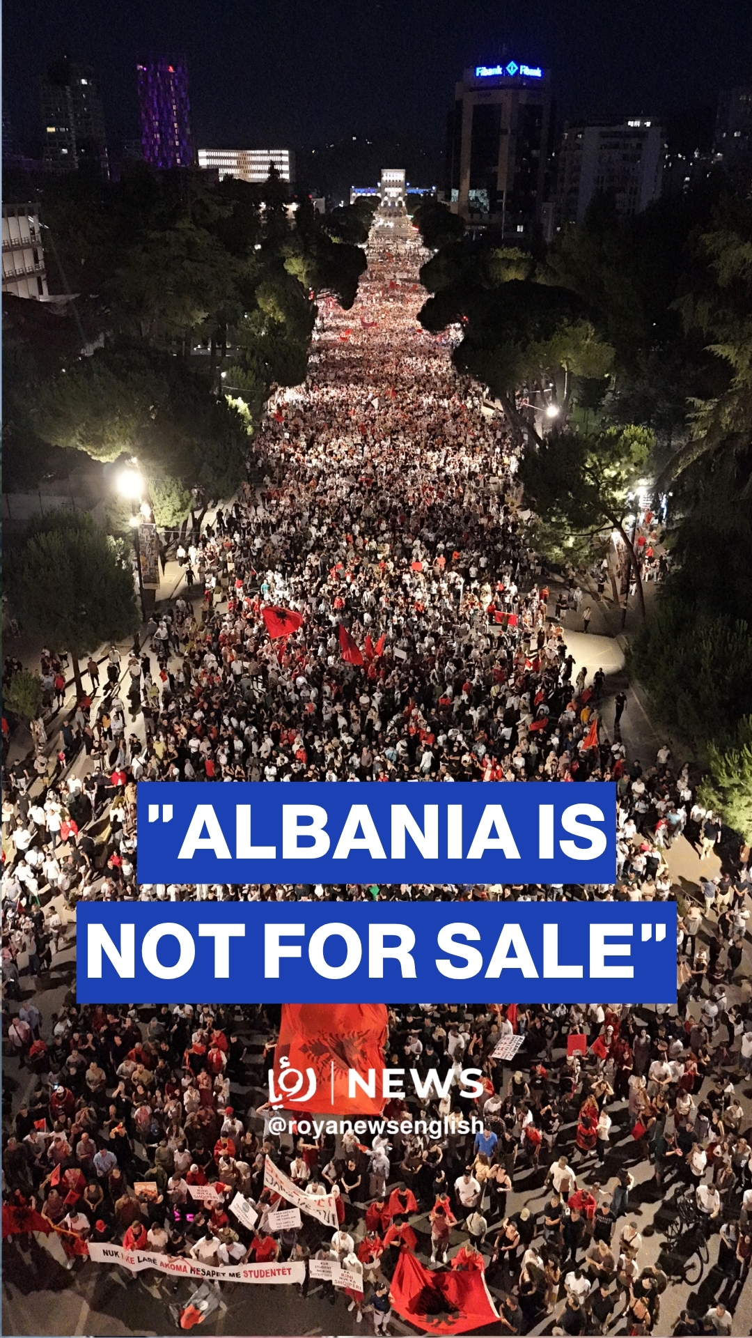 Thousands of Albanians protest Trump-linked resort project