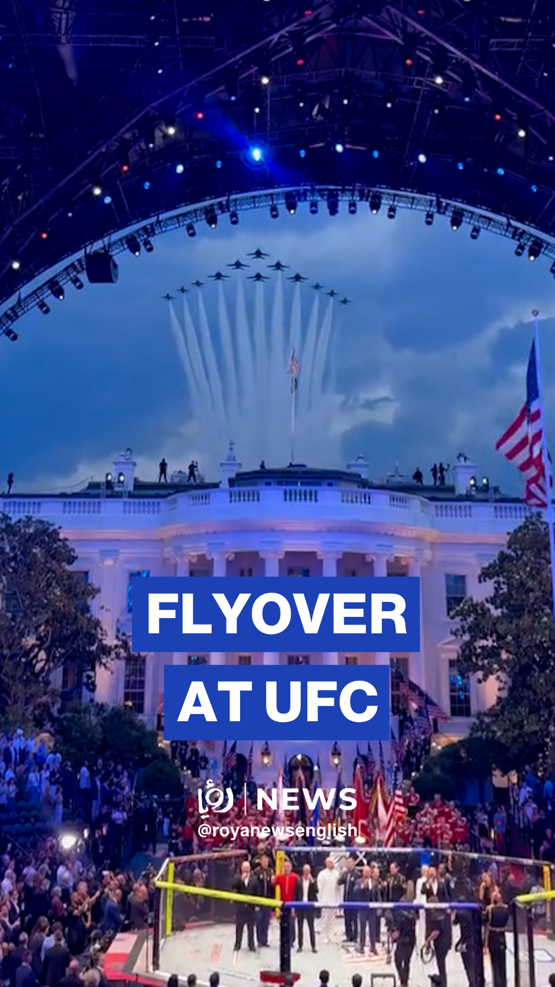 Military flyover opens historic UFC event at White House