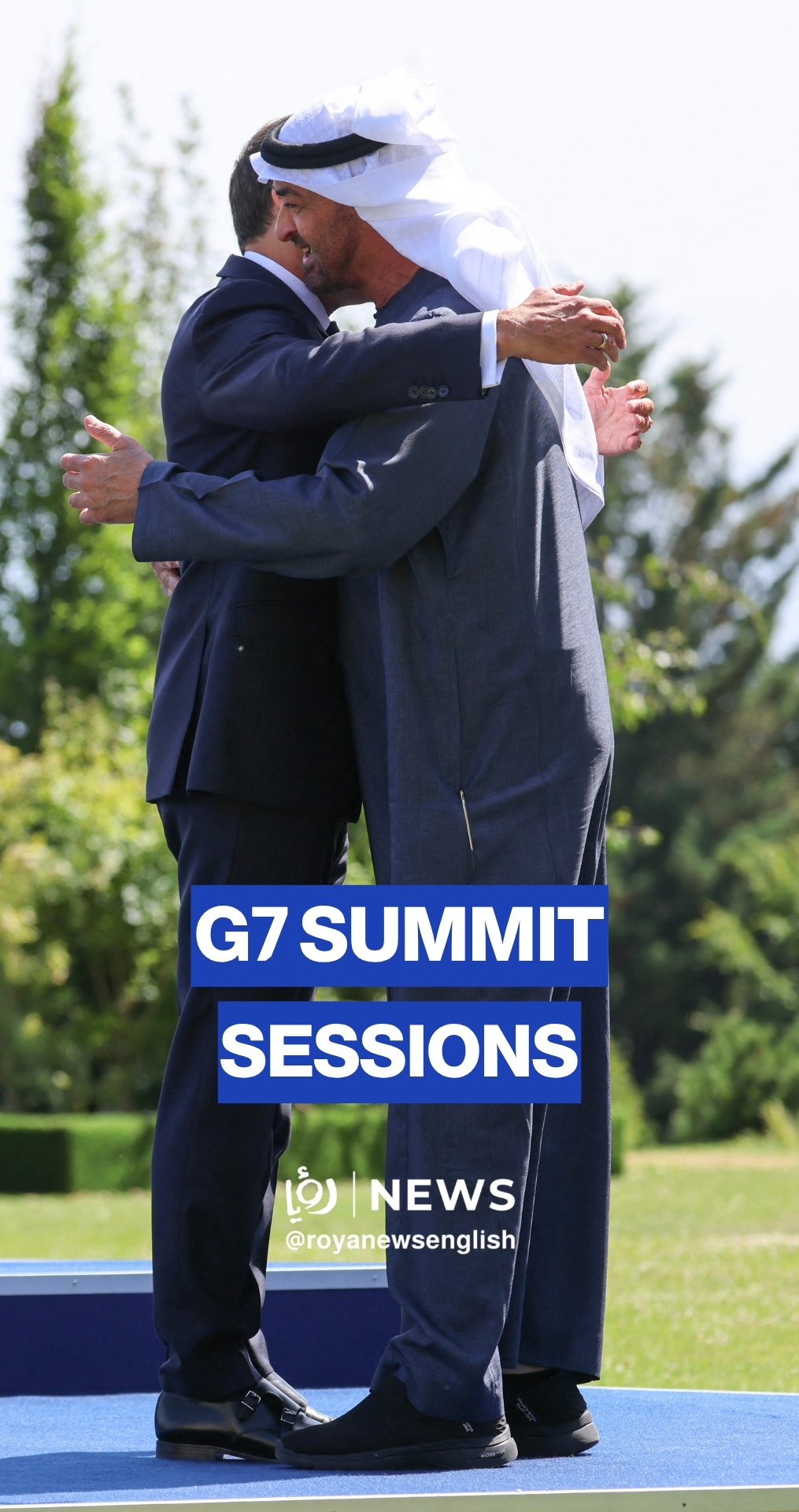 Egyptian and UAE leaders arrive at G7 summit in France