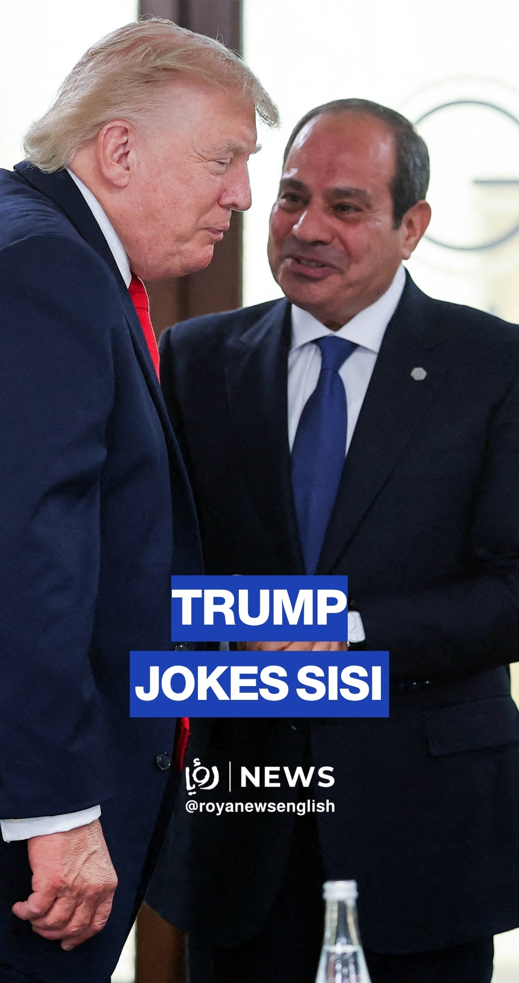 Trump jokes with El-Sisi during sidelines chat at G7 summit