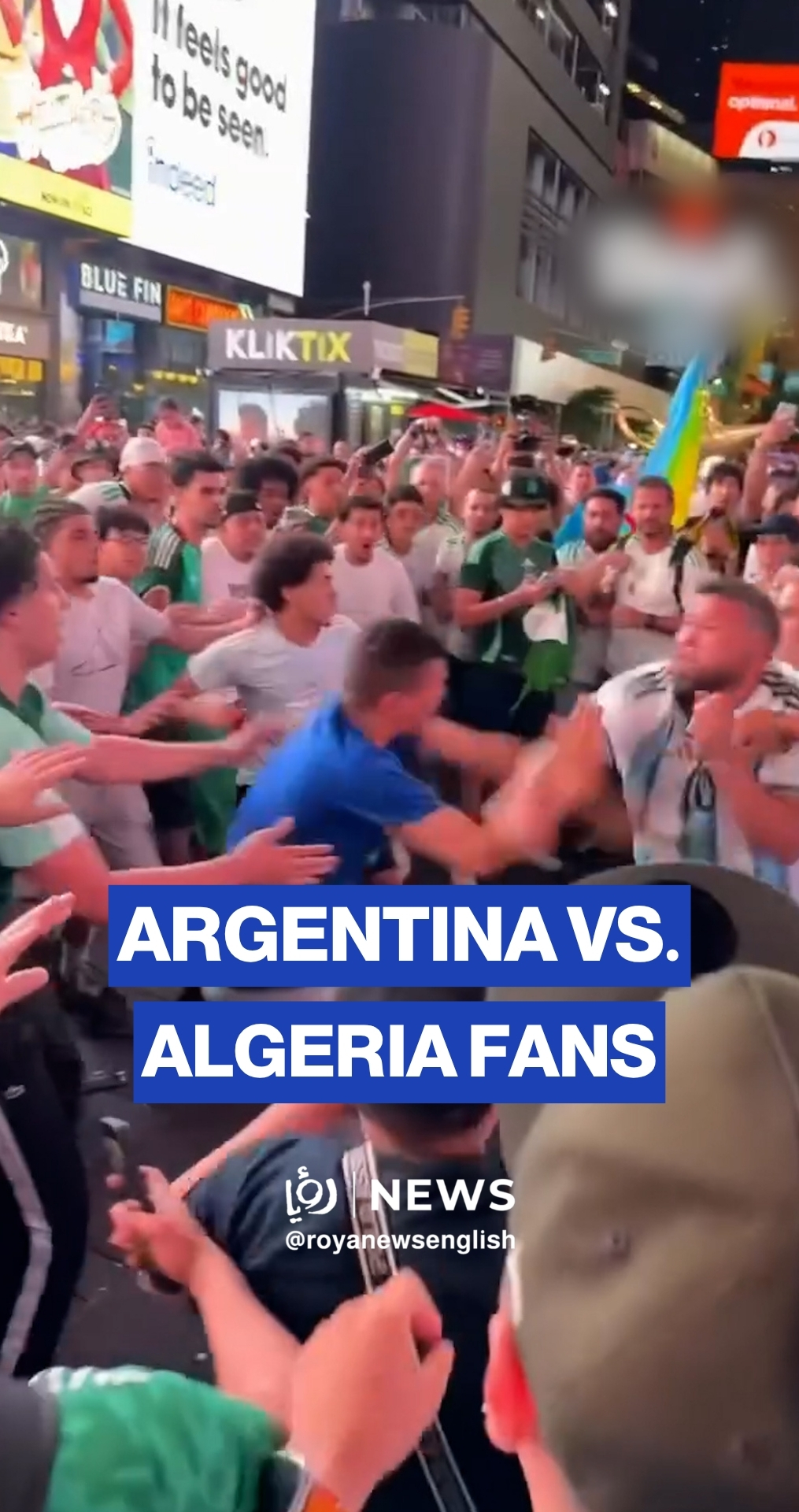 Argentina, Algeria fans clash in Times Square