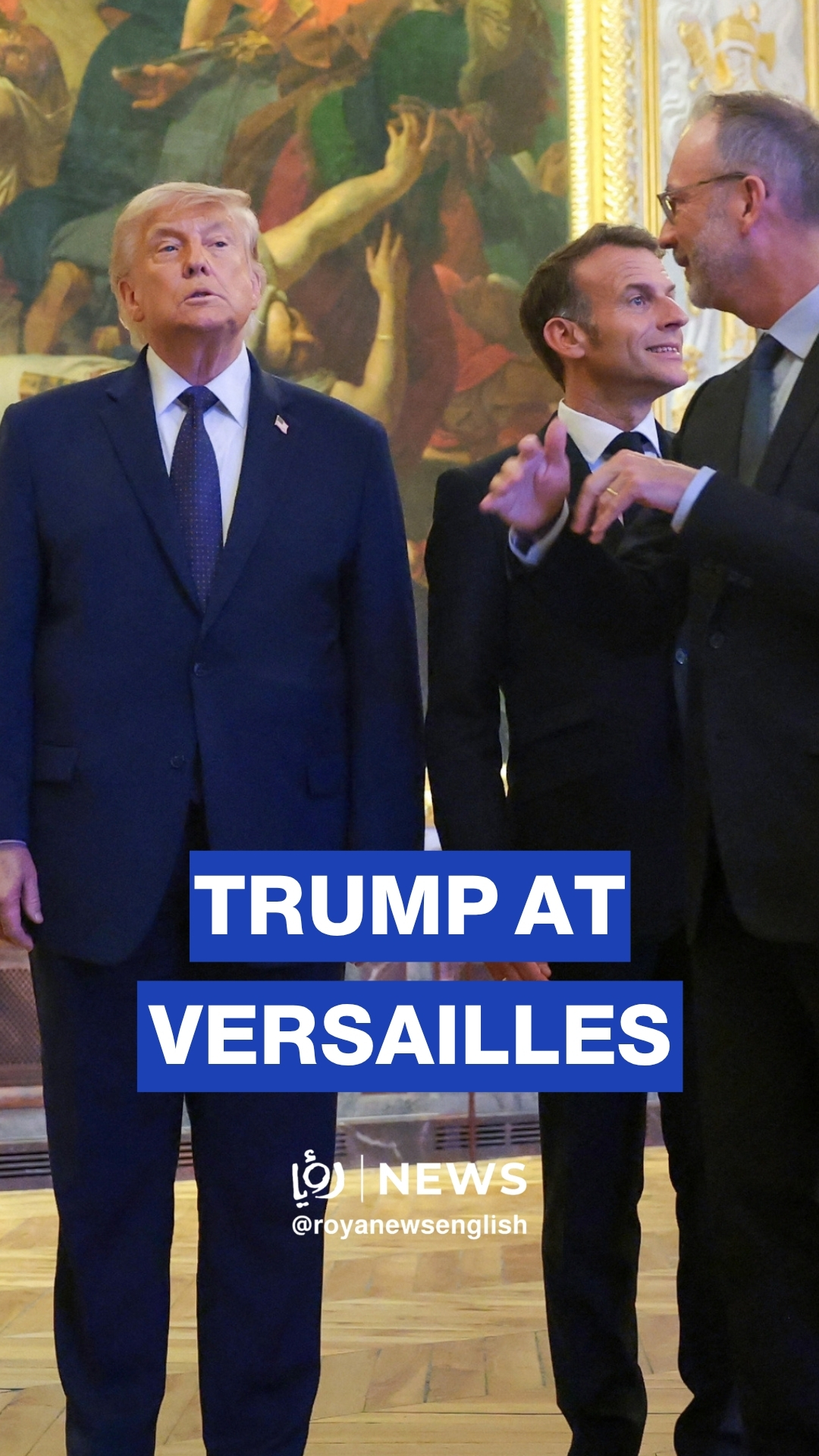 Trump arrives at Palace of Versailles for dinner with Macron
