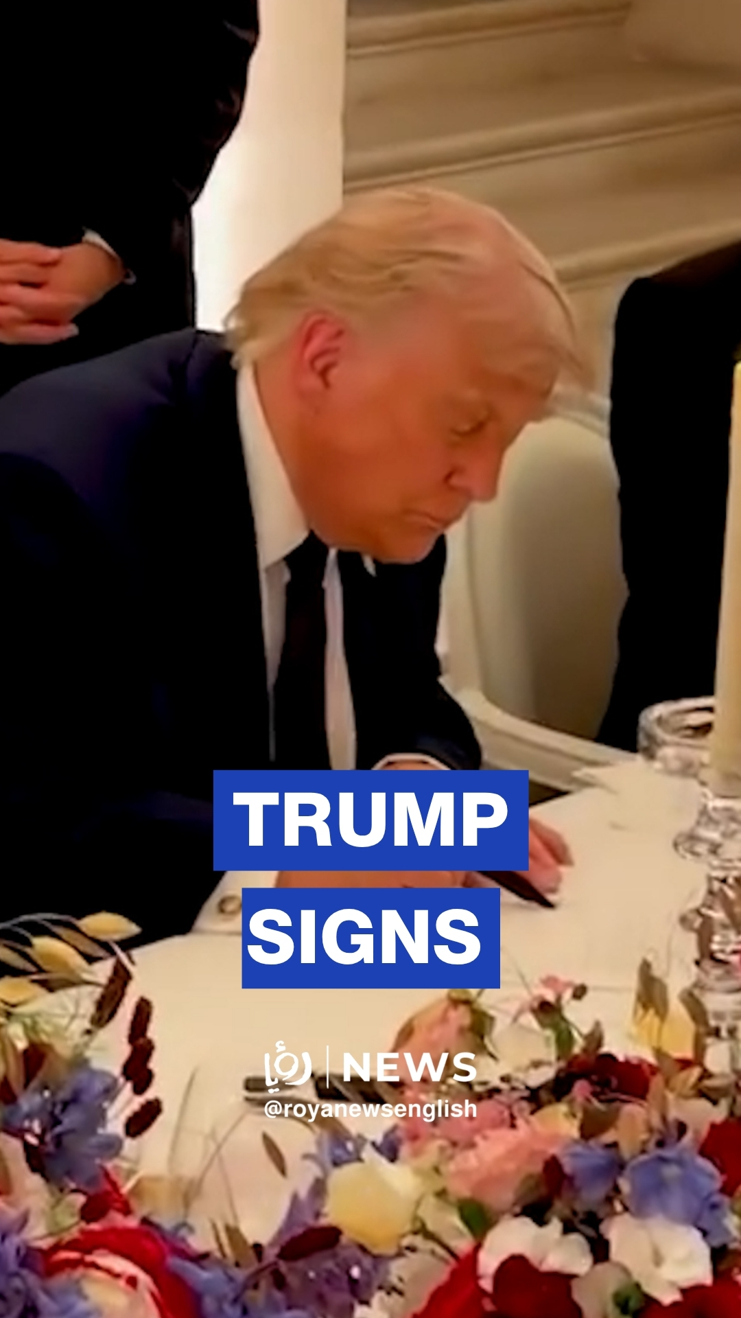 Moment Trump signs Iran agreement