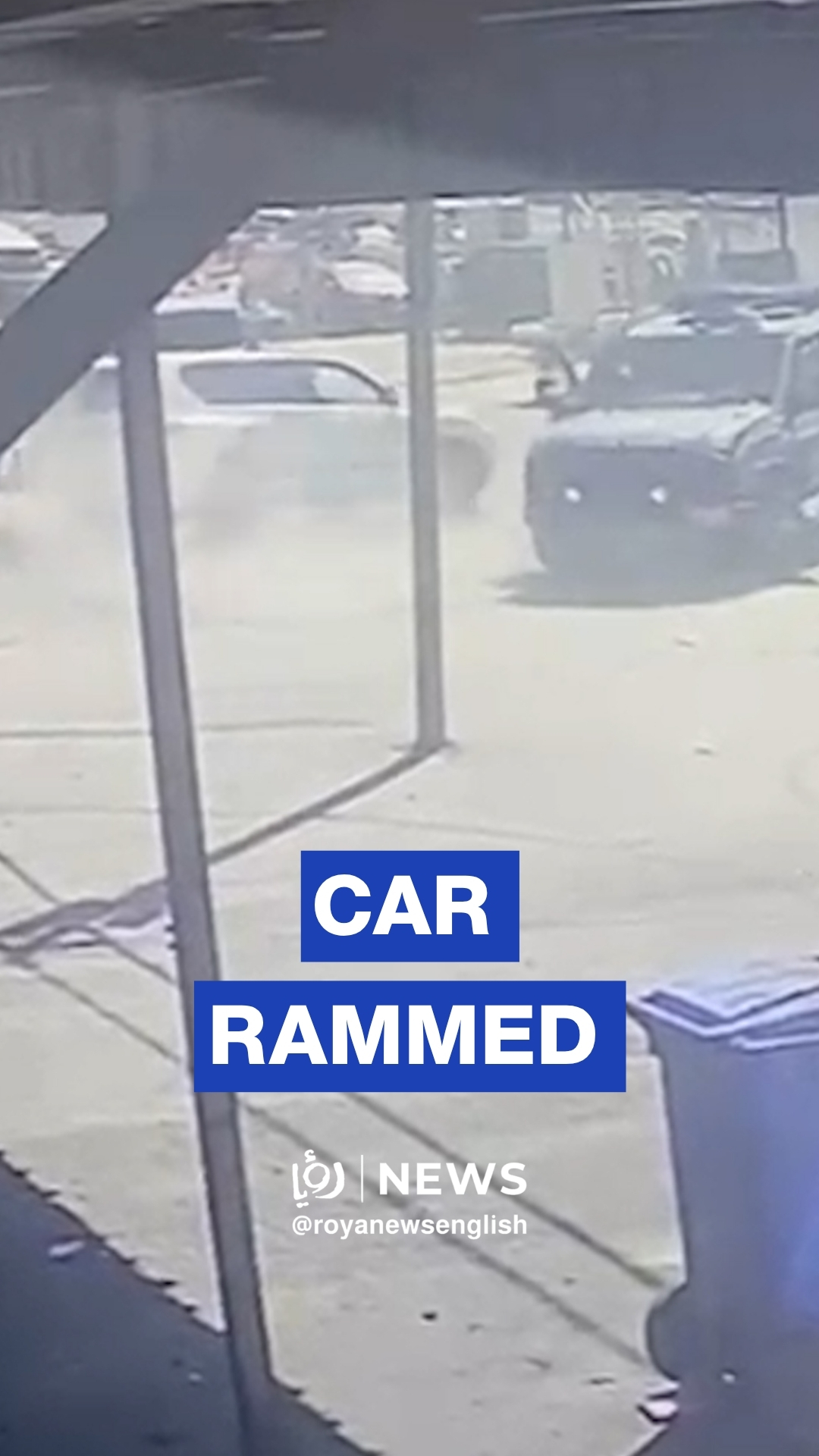 CCTV footage shows ‘Israeli’ army vehicles ramming Palestinian vehicle