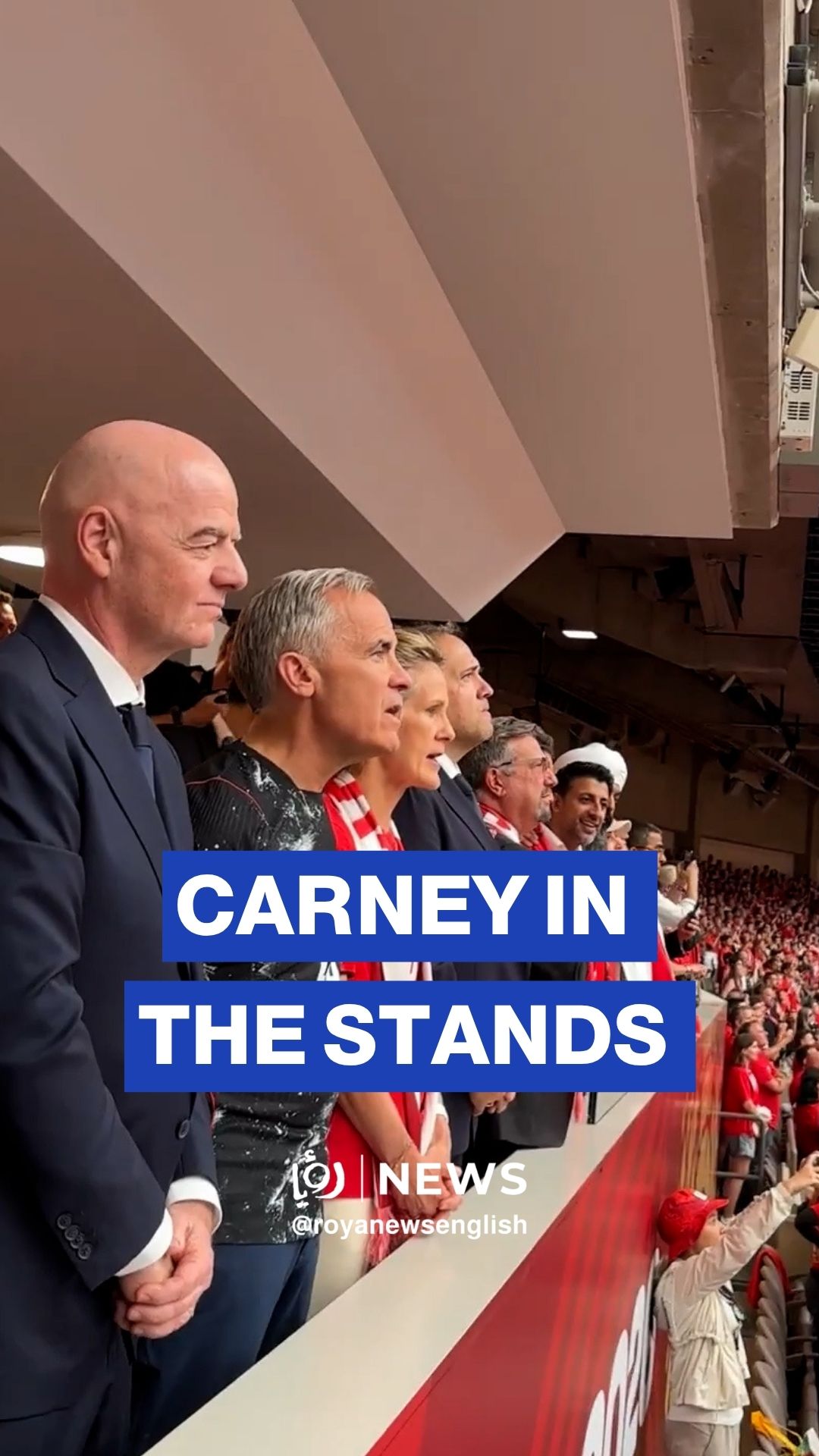 Canada’s Carney and FIFA chief Infantino watch Canada-Qatar match