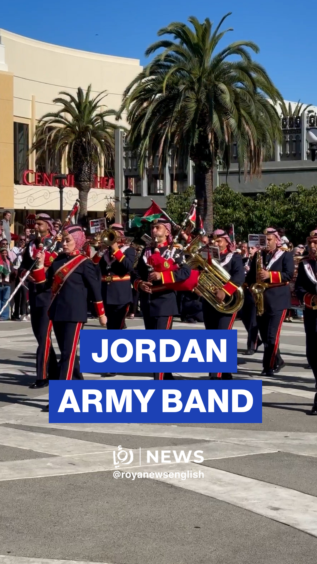 Jordanian army band performs folkloric show for World Cup in US
