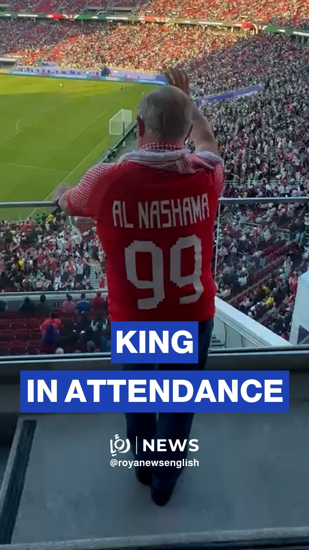 King Abdullah II attends Jordan's World Cup 2026 clash against Algeria