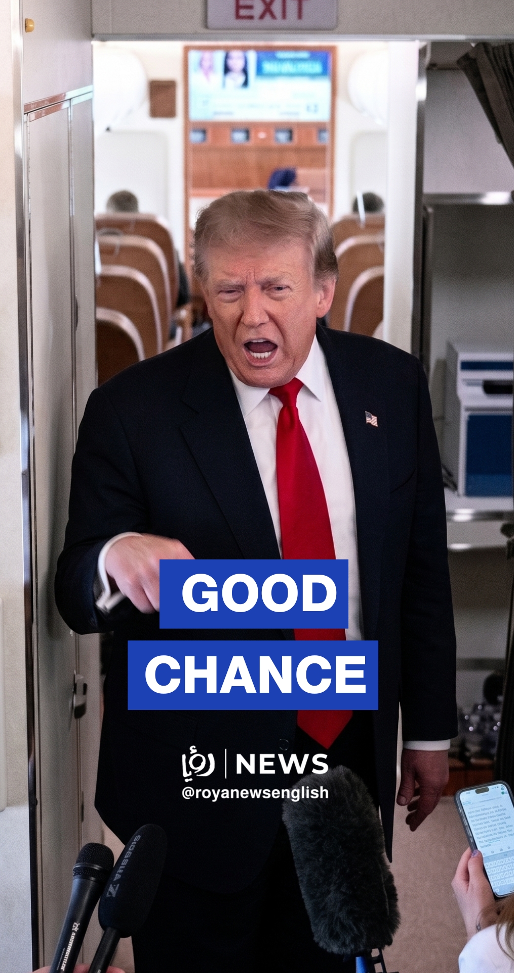 Trump says “good chance” Iran talks will yield results