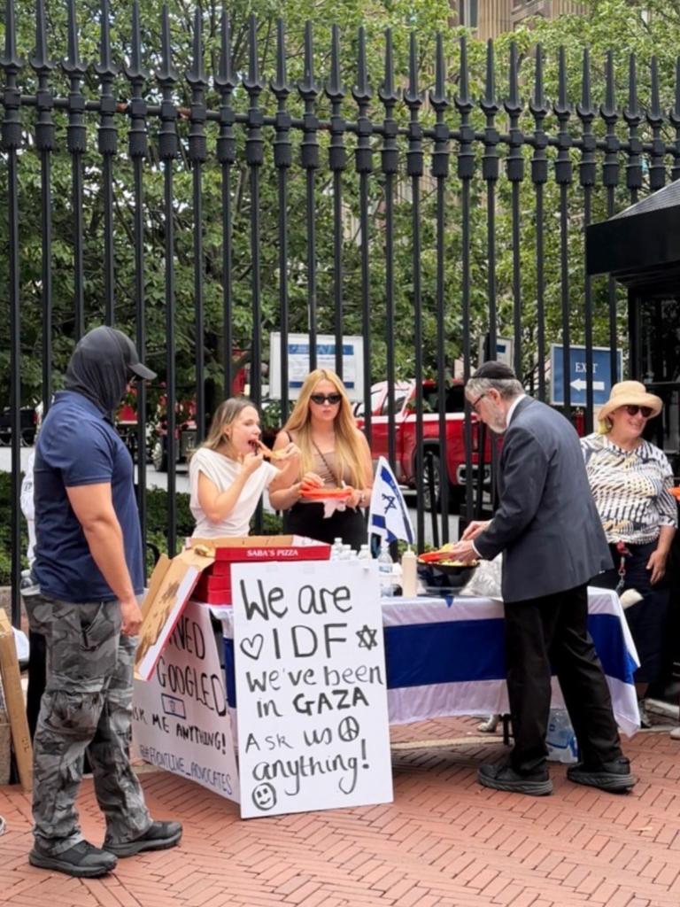 'Israeli' soldiers' booth at Columbia