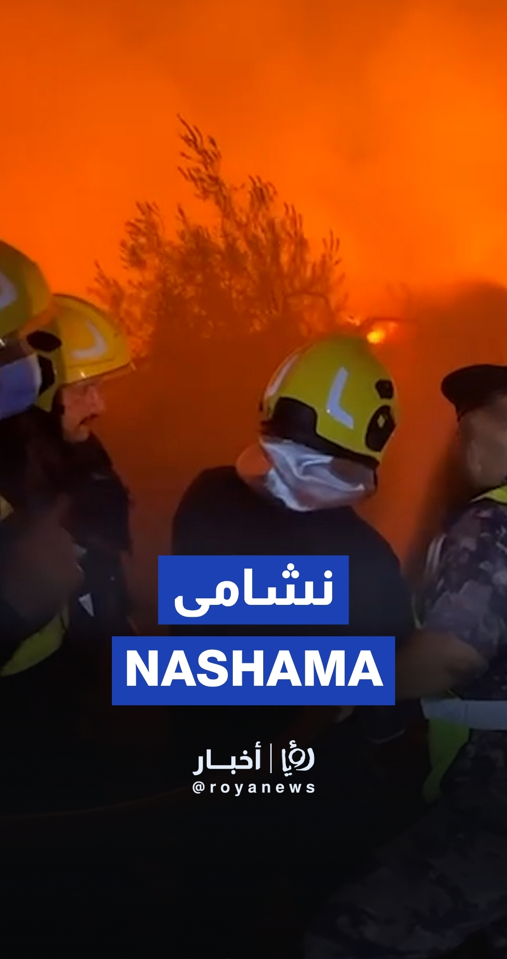 نشامى الدفاع المدني الأردني يواصلون عمليات إطفاء الحرائق في اللاذقية