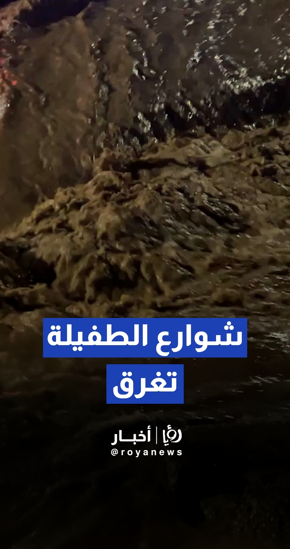 ارتفاع كبير في منسوب المياه يغرق شوارع محافظة الطفيلة