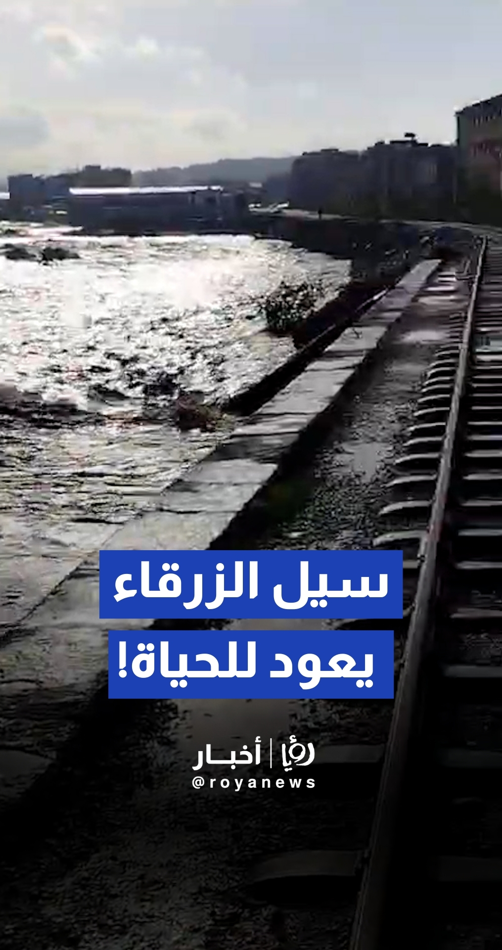 المنخفض الجوي يعيد الجريان القوي لمجرى سيل الزرقاء وسط تحذيرات من الاقتراب