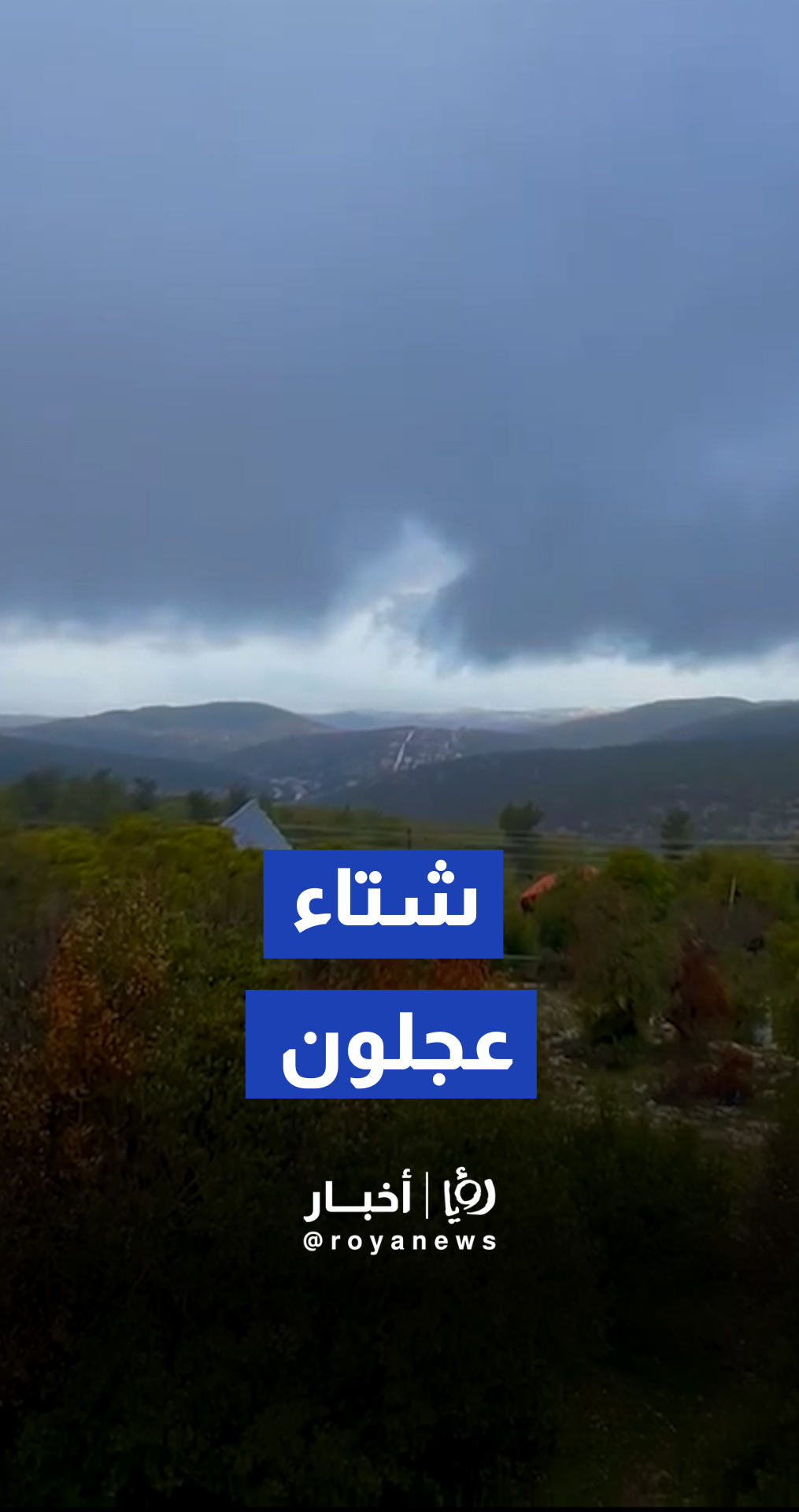 أجواء شتوية بامتياز.. سماء عجلون تتوشح بالغيوم الداكنة في منطقة طيارة