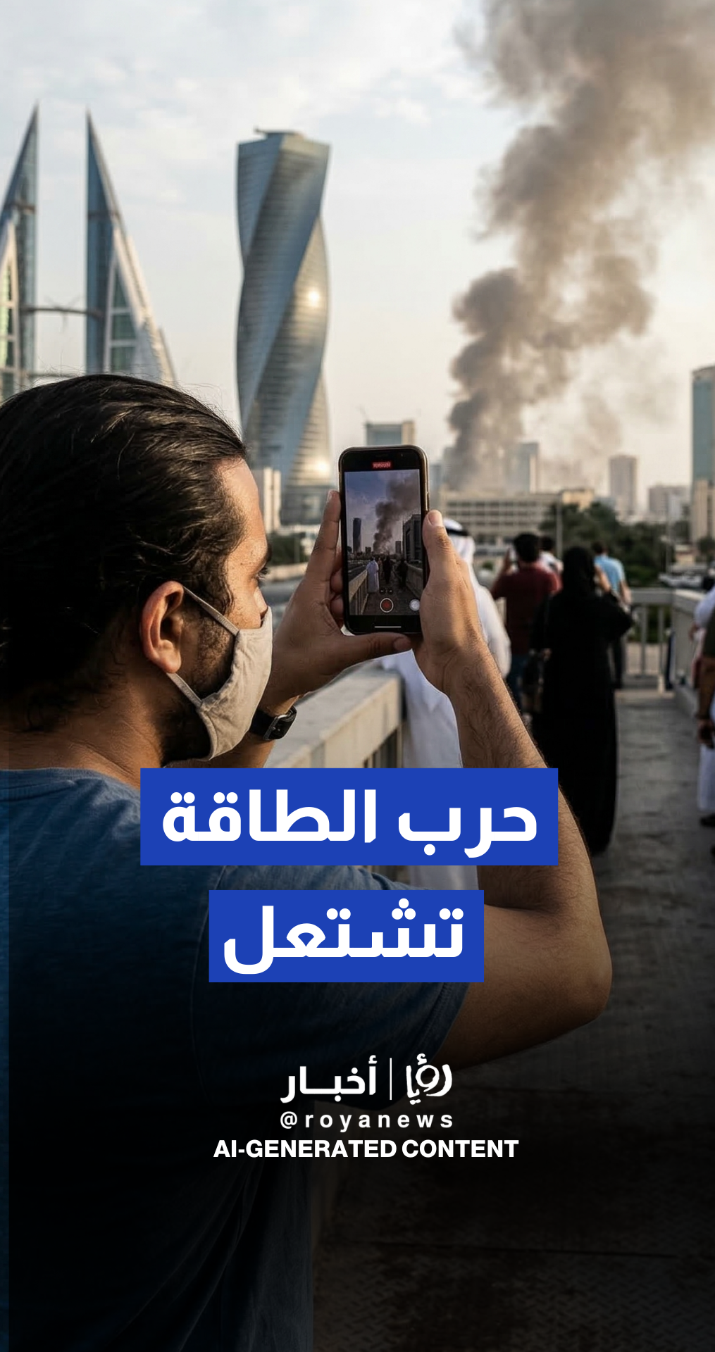 تصاعد أعمدة الدخان فوق المحرق بعد استهداف إيراني مباشر لخزانات الوقود