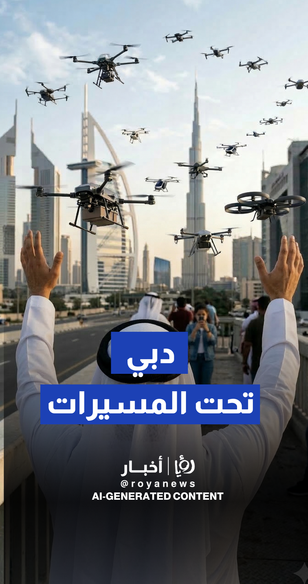 حطام طائرة مسيرة قرب الحي المالي في دبي بعد هجوم إيراني