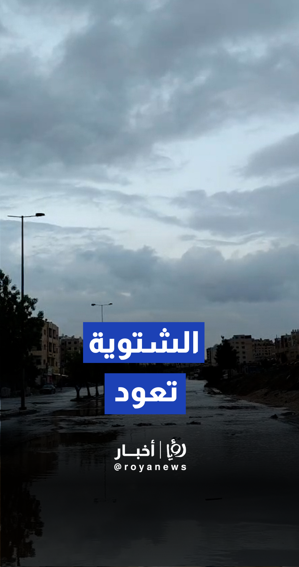 أمطار وارتفاع منسوب مياه الأمطار في شفا بدران بالأردن