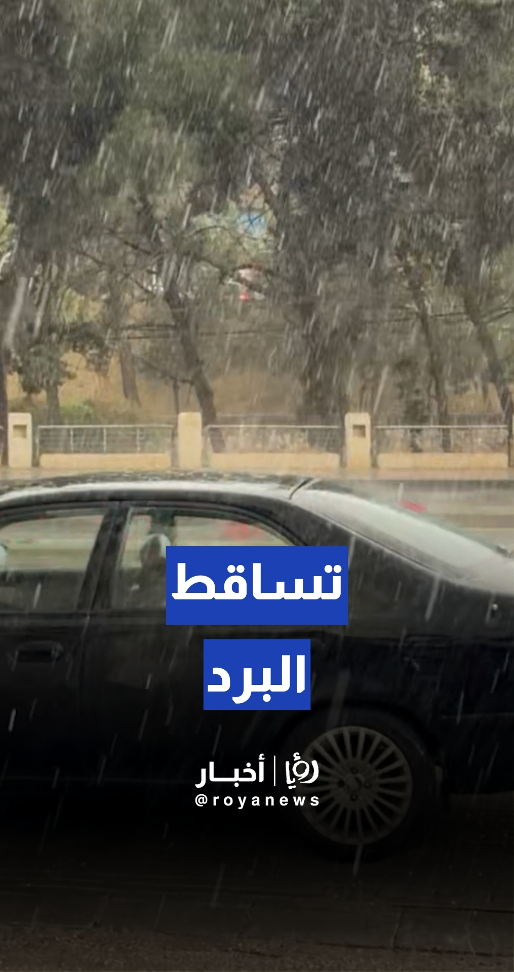 تساقط كثيف لحبات البرد في العاصمة عمان