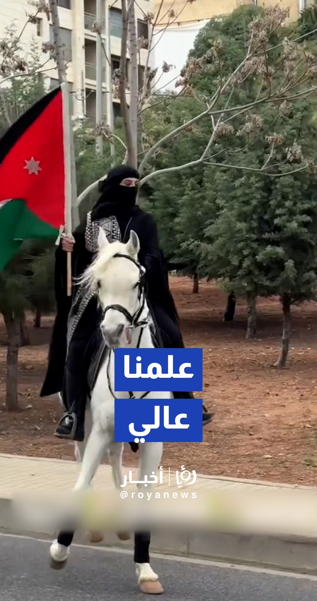 "علمنا عالي".. هكذا احتفلت هذه الفارسة بيوم العلم