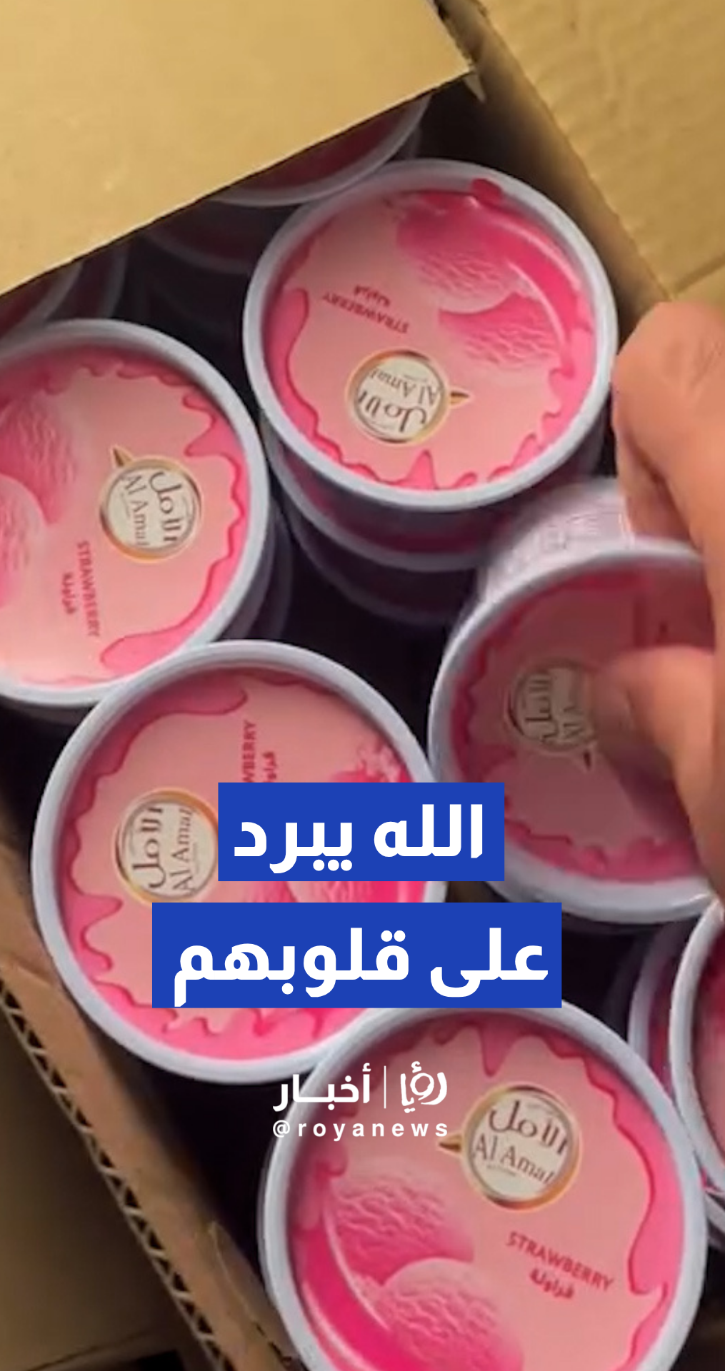 صناديق الوجبات الخفيفة والآيس كريم التي توزع على حجاج العراق