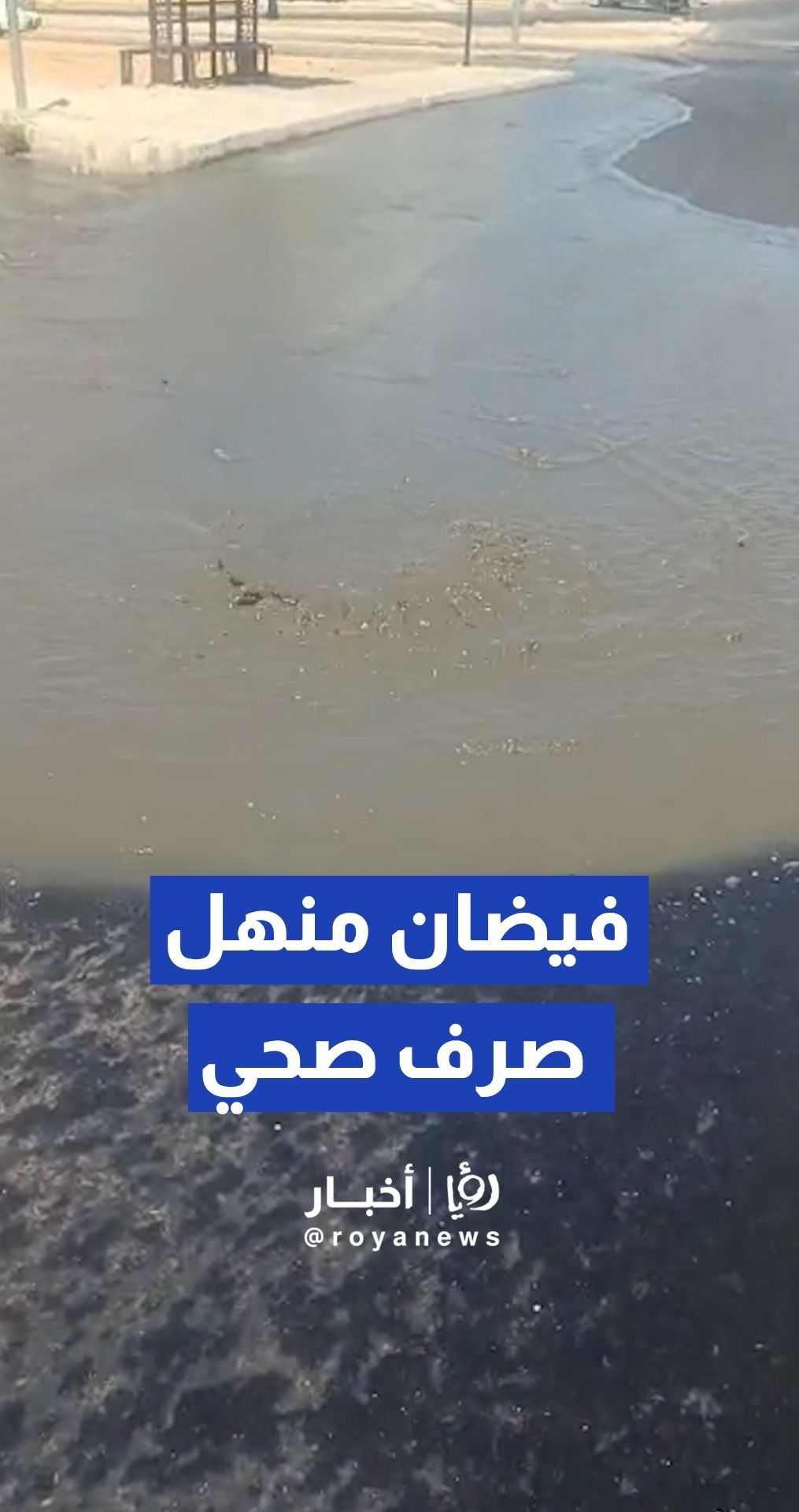 مواطن يشكو من فيضان منهل صرف صحي وتدفق المياه العادمة في شفا بدران
